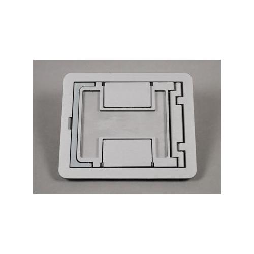 Wiremold® FloorPort FPCTCAL Cutout Cover Assembly, 6-1/2 in L x 7-3/4 in W, Die Cast Aluminum