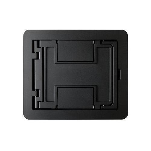Wiremold® FPCTCBKTR FloorPort™ Cut-Out Top Tamper-Resistant Triple Service Cover Assembly, 7-3/4 in L x 6-1/2 in W x 3/4 in D, Flanged Cover, Die Cast Aluminum