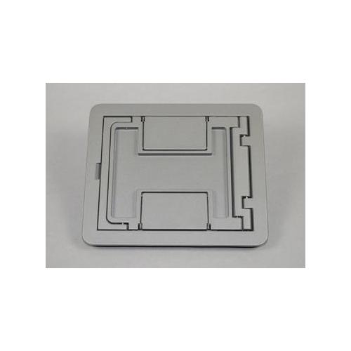 Wiremold® FloorPort FPCTCGY Cutout Cover Assembly, 6-1/2 in L x 7-3/4 in W, Die Cast Aluminum