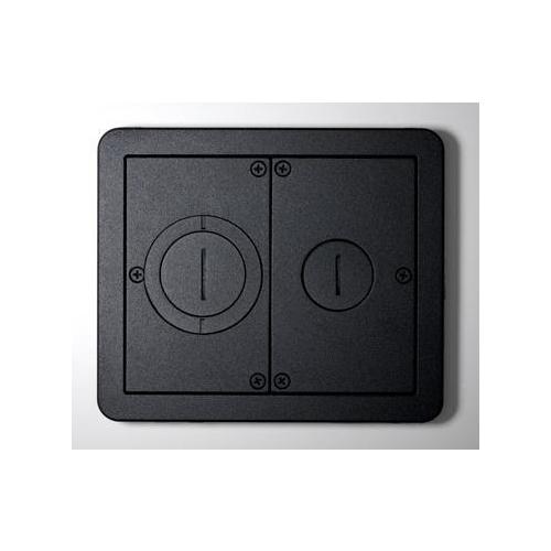 Wiremold® FPFFTCBK FloorPort™ Series Furniture Feed Flanged Cover Assembly, 1 in Dia, 6-1/2 in L x 7-3/4 in W, Die Cast Aluminum