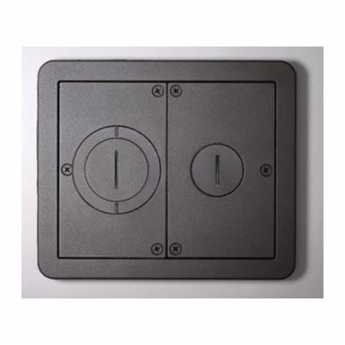 Wiremold® FPFFTCGY FloorPort™ Series Furniture Feed Flanged Cover Assembly, 1 in Dia, 6-1/2 in L x 7-3/4 in W, Die Cast Aluminum