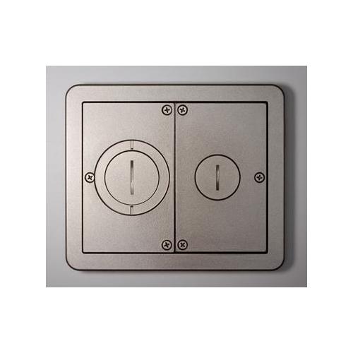 Wiremold® FPFFTCNK FloorPort™ Series Furniture Feed Flanged Cover Assembly, 1 in Dia, 6-1/2 in L x 7-3/4 in W, Die Cast Aluminum