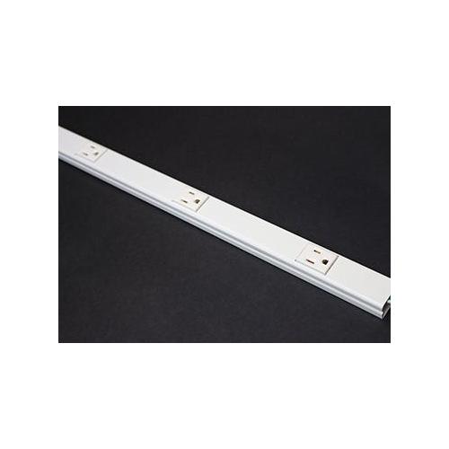 Wiremold® Plugmold® WH20GB606 2000 1-Circuit Multi-Outlet Power Strip, 72 in L x 1-9/32 in W x 3/4 in H, Steel