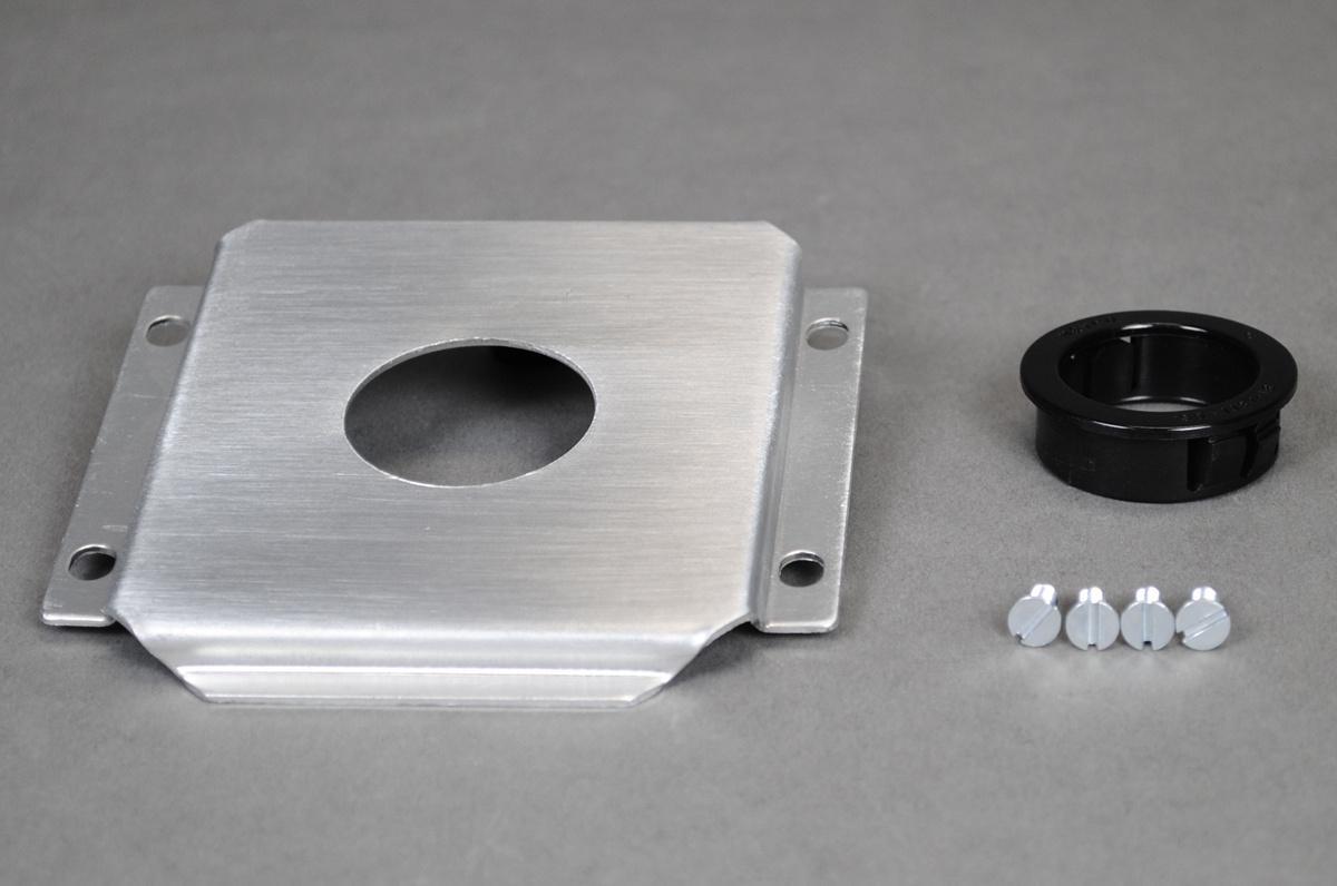 Wiremold® LTF48-1 Unassembled Communication Faceplate, 3-5/16 in L x 3 in W, Aluminum