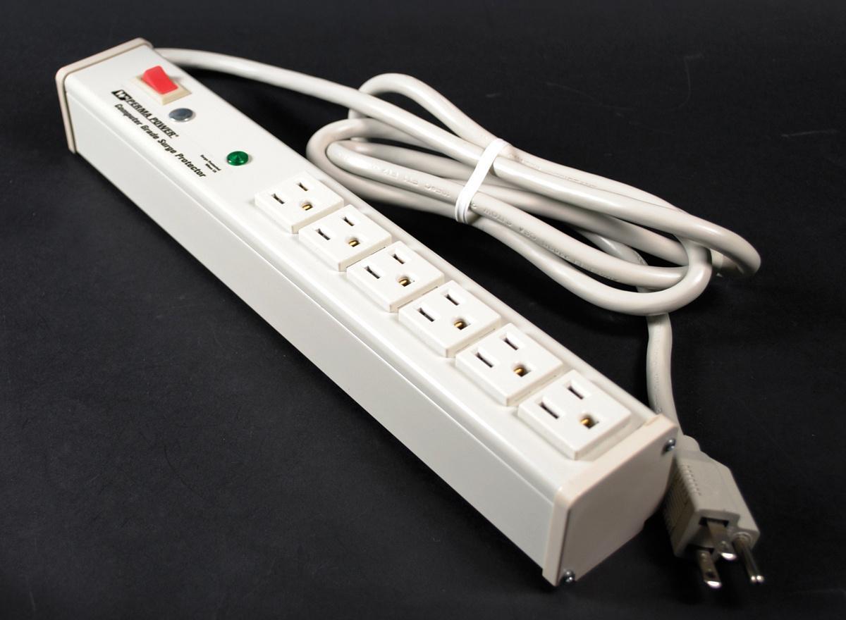 Wiremold® M6BZ-15 Perma Surge Protector, 120 V AC, 15 A, 6 Outlets, 15 ft L Cord, Universal Mount