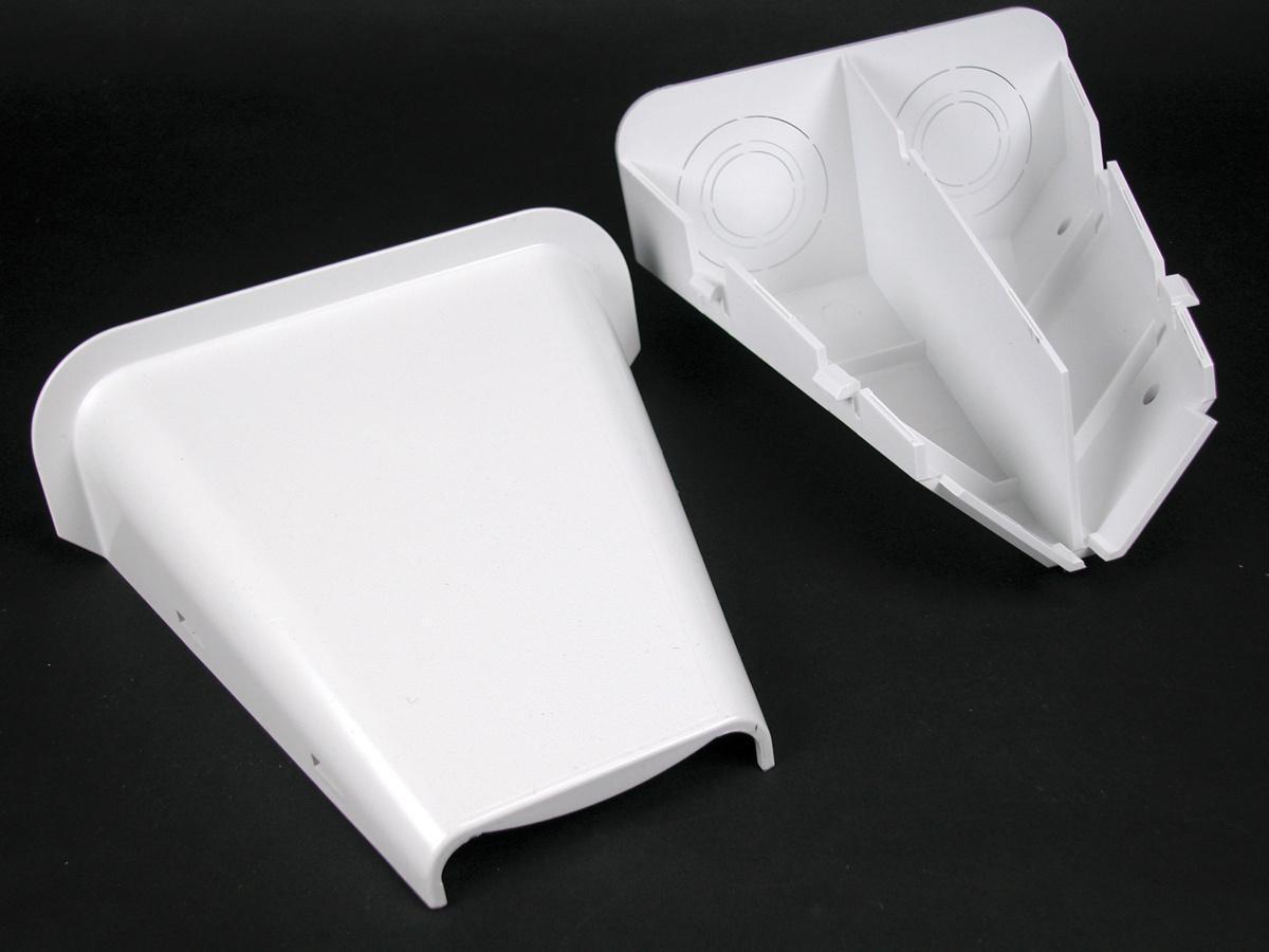 Wiremold® WMDMXN2F21V Multi-Channel Non-Metallic Entrance End Fitting, For Use With 5400 600 V AC Raceway, PVC, Ivory