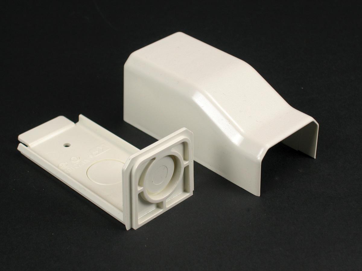 Wiremold® Plugmold® WMDNM2010A NM2000 Raceway End Fitting, For Use With Plugmold® 2000 Series Multi-Outlet Power Raceway, Plastic, Ivory