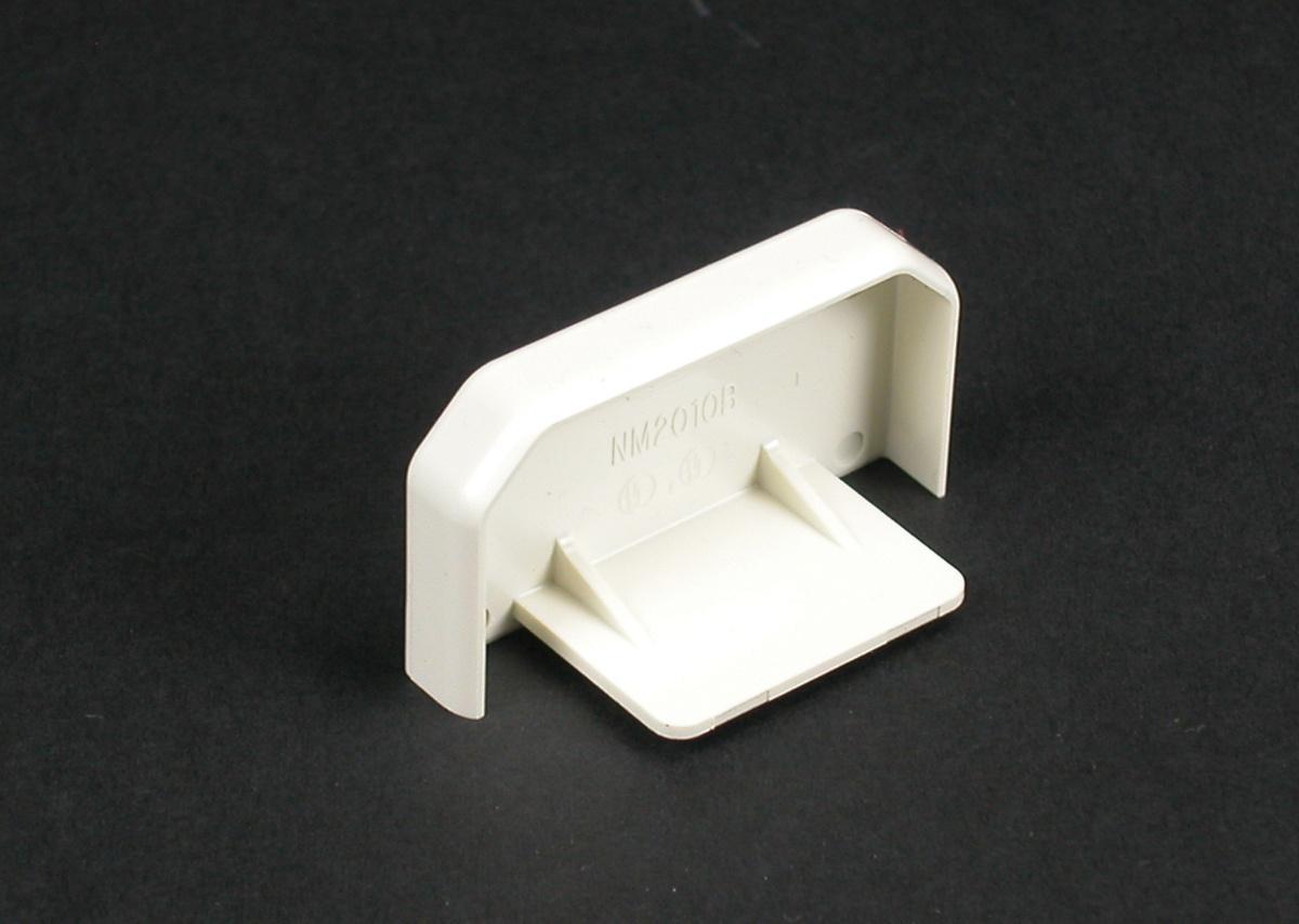 Wiremold® WMDNM2010B 1-Channel Non-Metallic Blank End Fitting, For Use With Plugmold® NM2000 120 V AC Non-Metallic Multi-Outlet Power Raceway, Plastic, Ivory