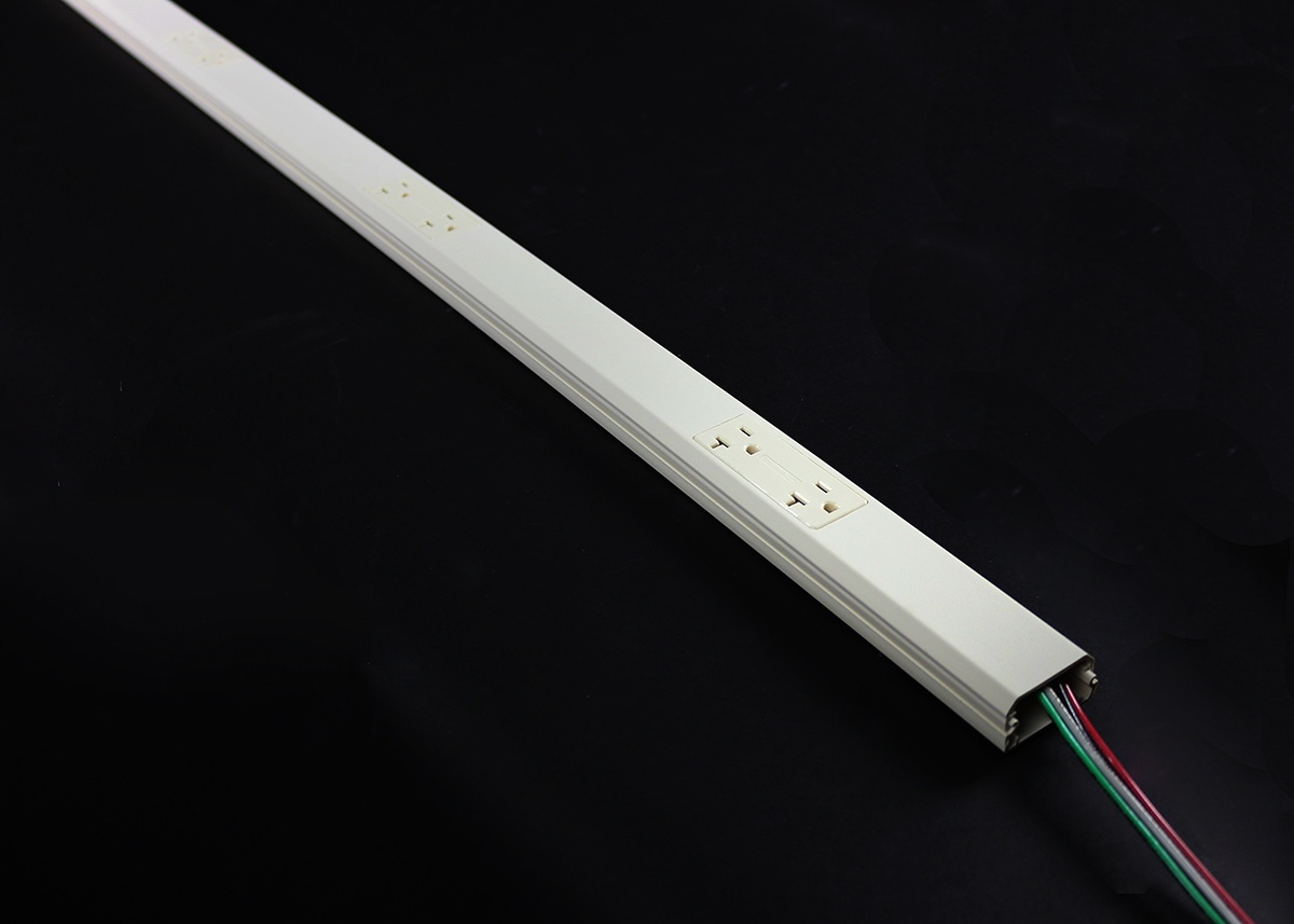 Wiremold® Plugmold® WMDNM24GBA612 NM2400 2-Circuit 3-Wire Non-Metallic Multi-Outlet System, 6 ft L x 1-3/4 in W x 1 in H, 1 Channel, Plastic