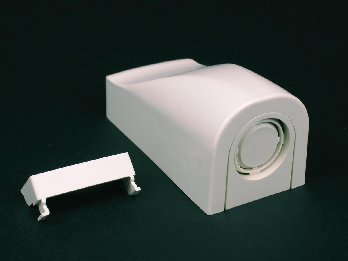 Wiremold® Eclipse™ WMDPN10F21WH 1-Channel Non-Metallic Entrance End Fitting, For Use With Eclipse™ PN03, PN05 and PN10 600 V AC Raceway, Ortronics® TracJack™ and Series II Module, PVC, White