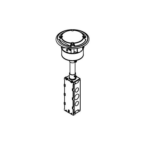 Wiremold® RC4STC RC Series Multi-Service Poke-Through Insert Assembly With Disposable Plate, 4 in Hole, 2 Gangs, 8-1/4 in Cover, 24.5 cu-in Capacity, Steel