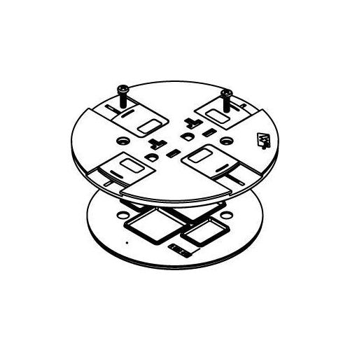 Wiremold® RC7SHTCBK Multi-Service Non-Metallic Poke Through Slide Holder Assembly, 5 in Dia