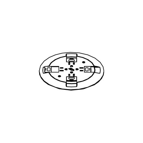 Wiremold® RC9CTCBK Single Service Poke Through Finish Flange and Slide Holder Assembly, 3 in Dia, Aluminum