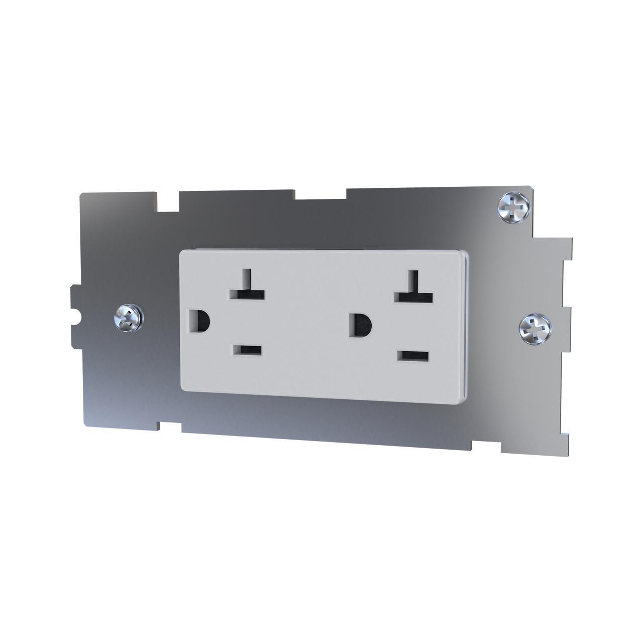 Wiremold® RFBADEC20TRW Plug-Tail Receptacle, White