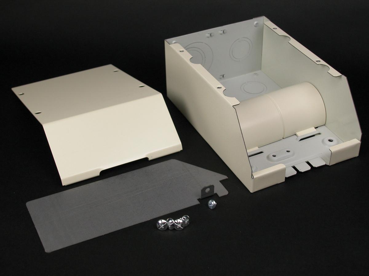 Wiremold® 2410DFO-FW Divided Entrance End Fitting, For Use With 2400 and 2400D Series Raceway, Steel, Fog White
