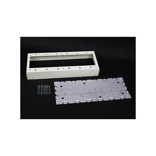 Wiremold® V5748-6 6-Gang Device Box, 4-5/8 in L x 11-31/32 in W x 1-3/4 in H, Steel, Ivory/White