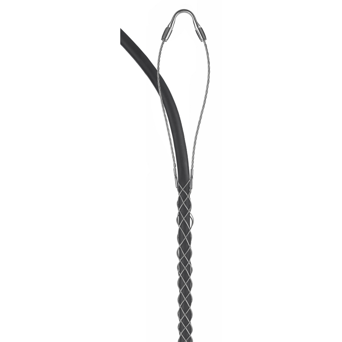 Hubbell Wiring Device-Kellems 02201019 Standard Duty Closed Mesh Single Eye Single Weave Support Grip, 161 lb Breaking Strength, 1.5 to 1.74 in Cable, Bronze, TiN Coated