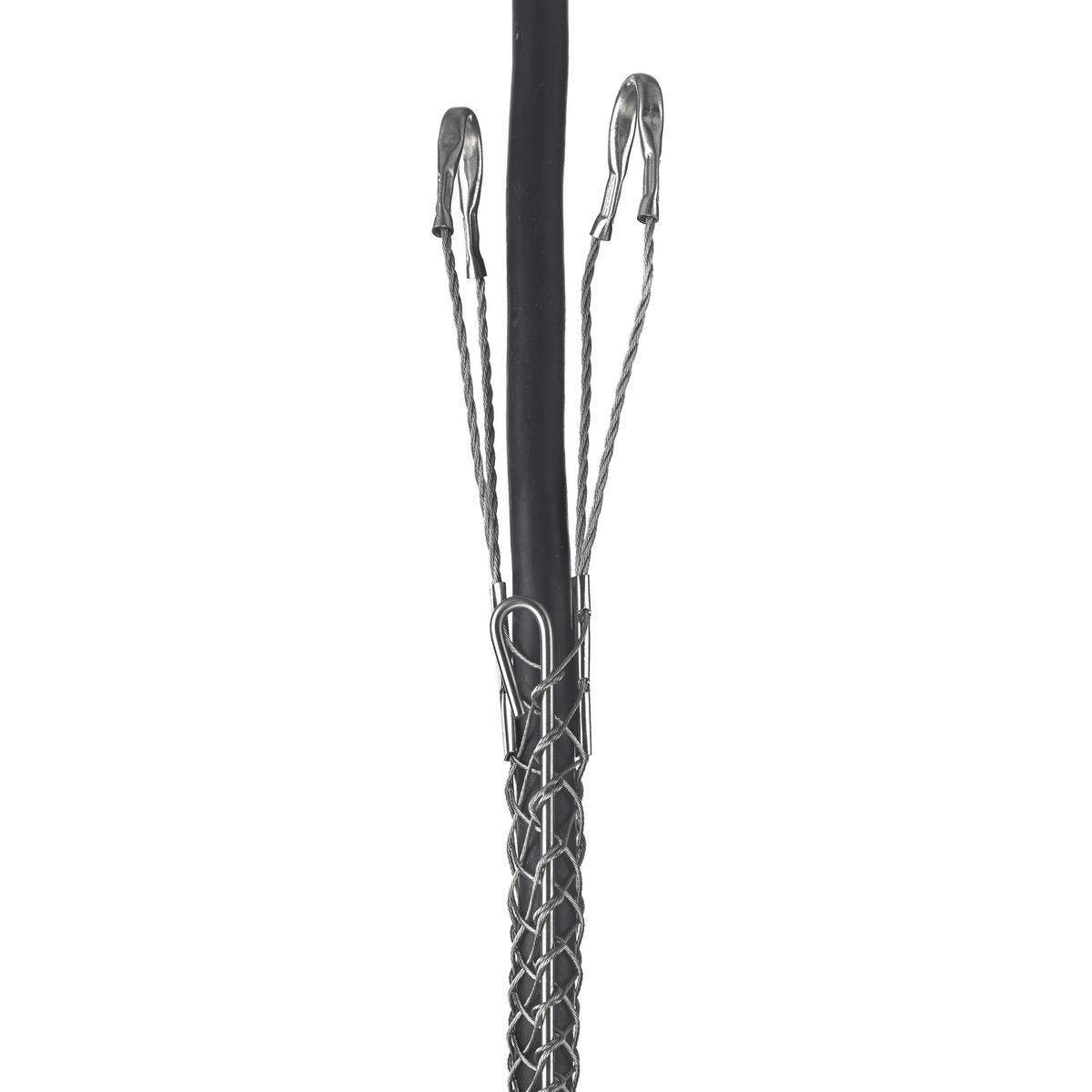 Hubbell Wiring Device-Kellems 02203009 Standard Duty Lace Closing Split Mesh Double Eye Single Weave Support Grip, 326 lb Breaking Strength, 2 to 2.49 in Cable, Bronze, TiN Coated