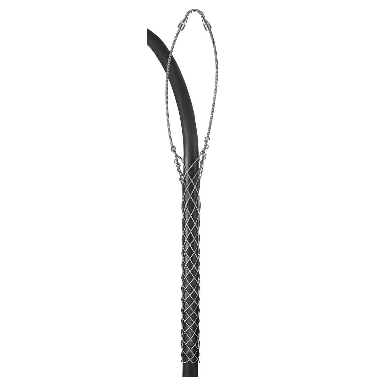 Hubbell Wiring Device-Kellems 02401019 Standard Duty Closed Mesh Single Eye Single Weave Support Grip, 4492 lb Breaking Strength, 1.5 to 1.74 in Cable, Stainless Steel