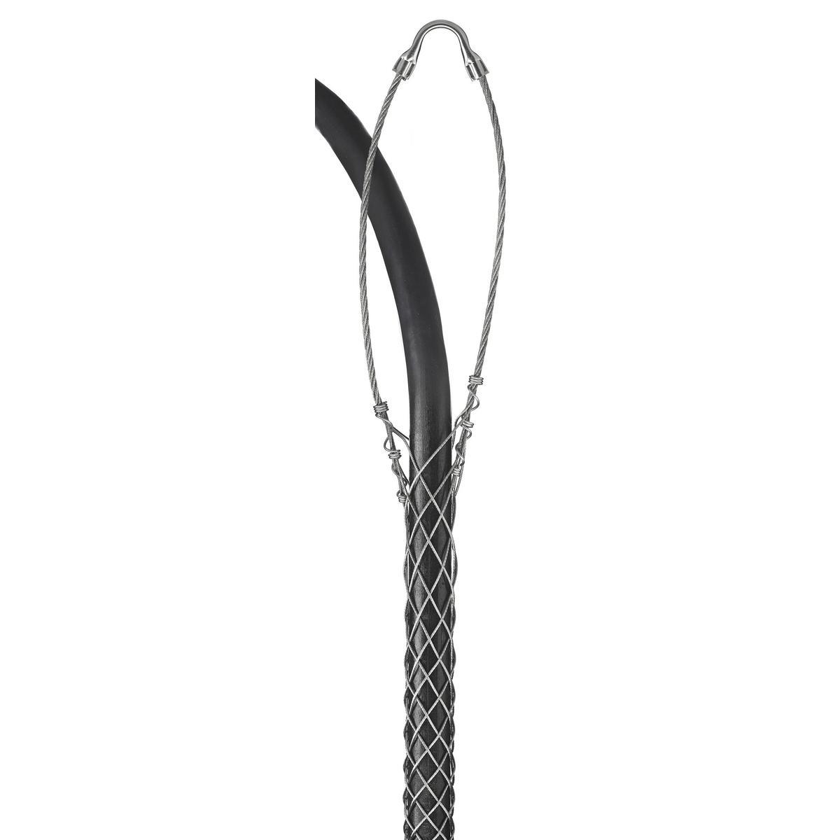 Hubbell Wiring Device-Kellems 02401020 Standard Duty Closed Mesh Single Eye Single Weave Support Grip, 5000 lb Breaking Strength, 1.75 to 1.99 in Cable, Stainless Steel