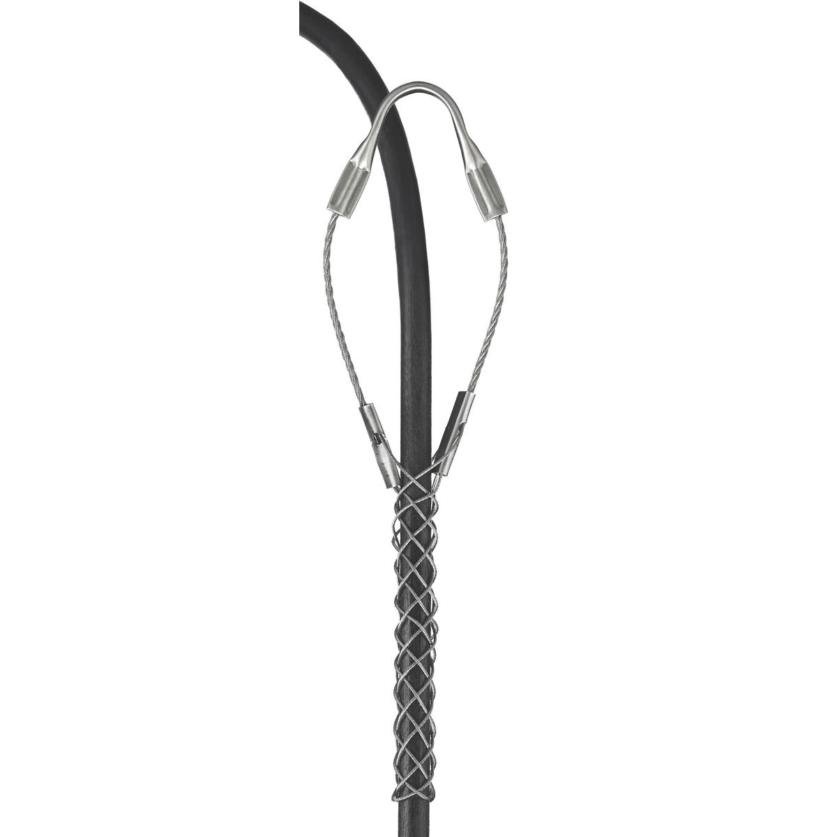 Hubbell Wiring Device-Kellems 02416014 Light Duty Closed Mesh Single Eye Single Weave Service Drop Support Grip, 2050 lb Breaking Strength, 1 to 1.18 in Cable, Stainless Steel
