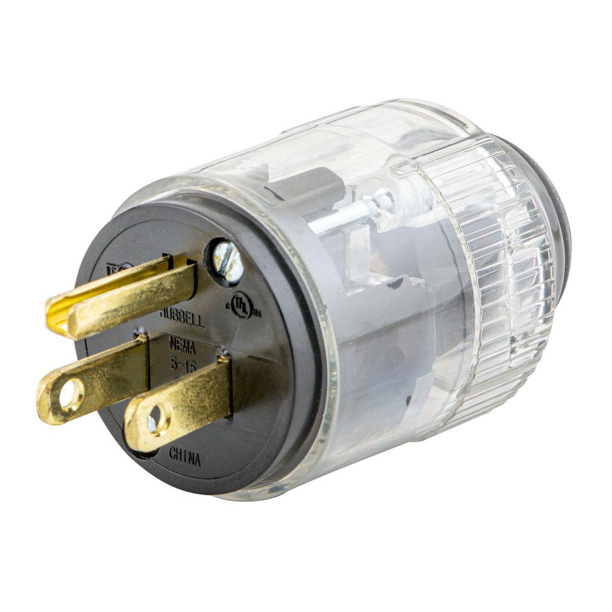 Hubbell Wiring Device-Kellems 515LP Straight Blade Plugs