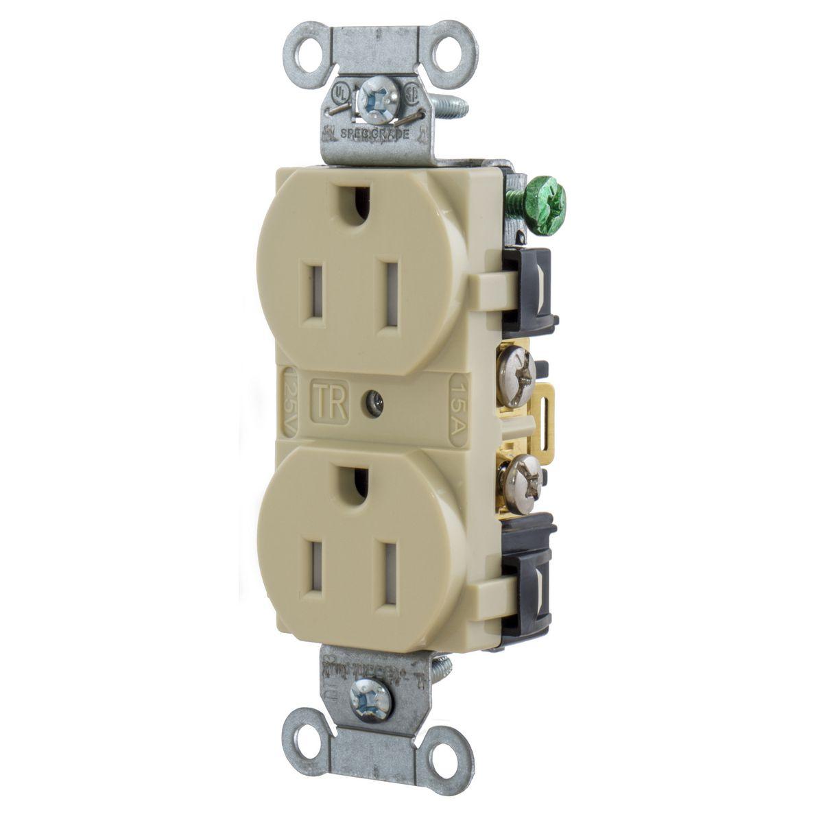 Hubbell Wiring Device-Kellems 5252ITR Straight Blade Receptacles