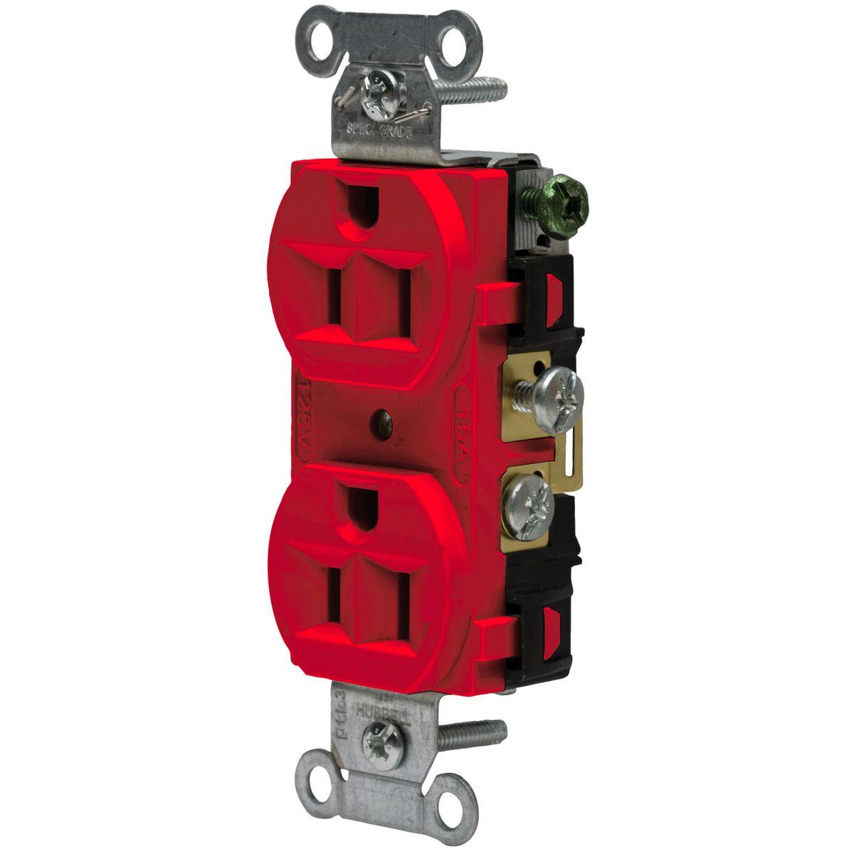 Hubbell Wiring Device-Kellems 5262AR Straight Blade Receptacles