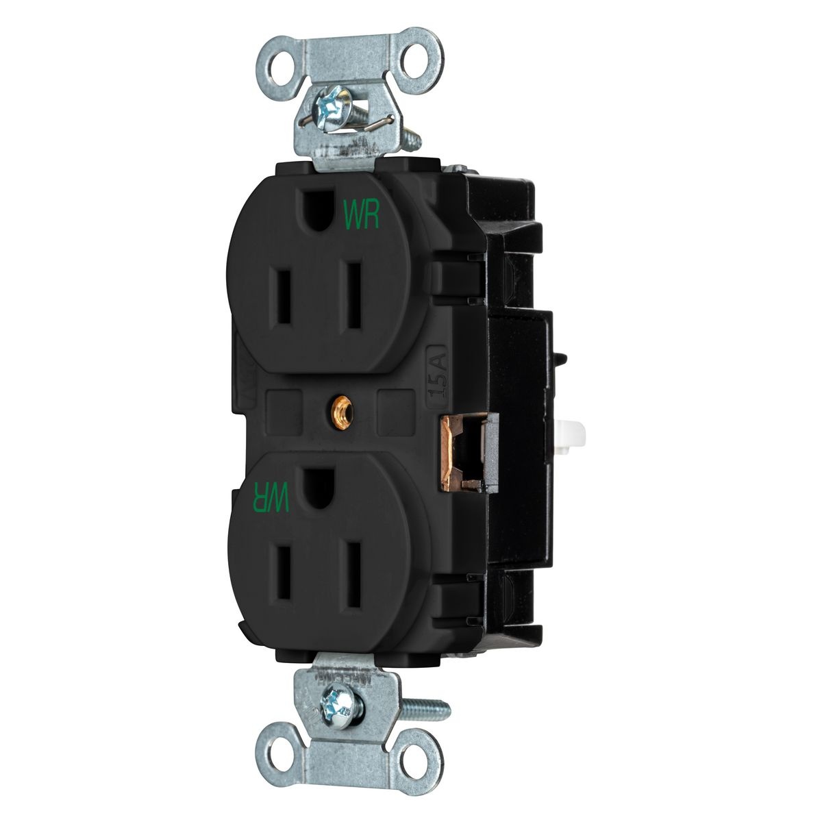 Hubbell Wiring Device-Kellems 5262STBKWR Straight Blade Receptacles