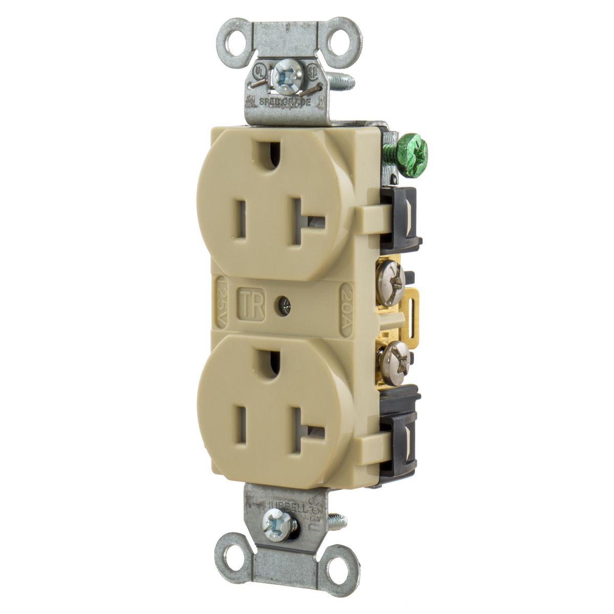 Hubbell Wiring Device-Kellems 5352ITR Straight Blade Receptacles