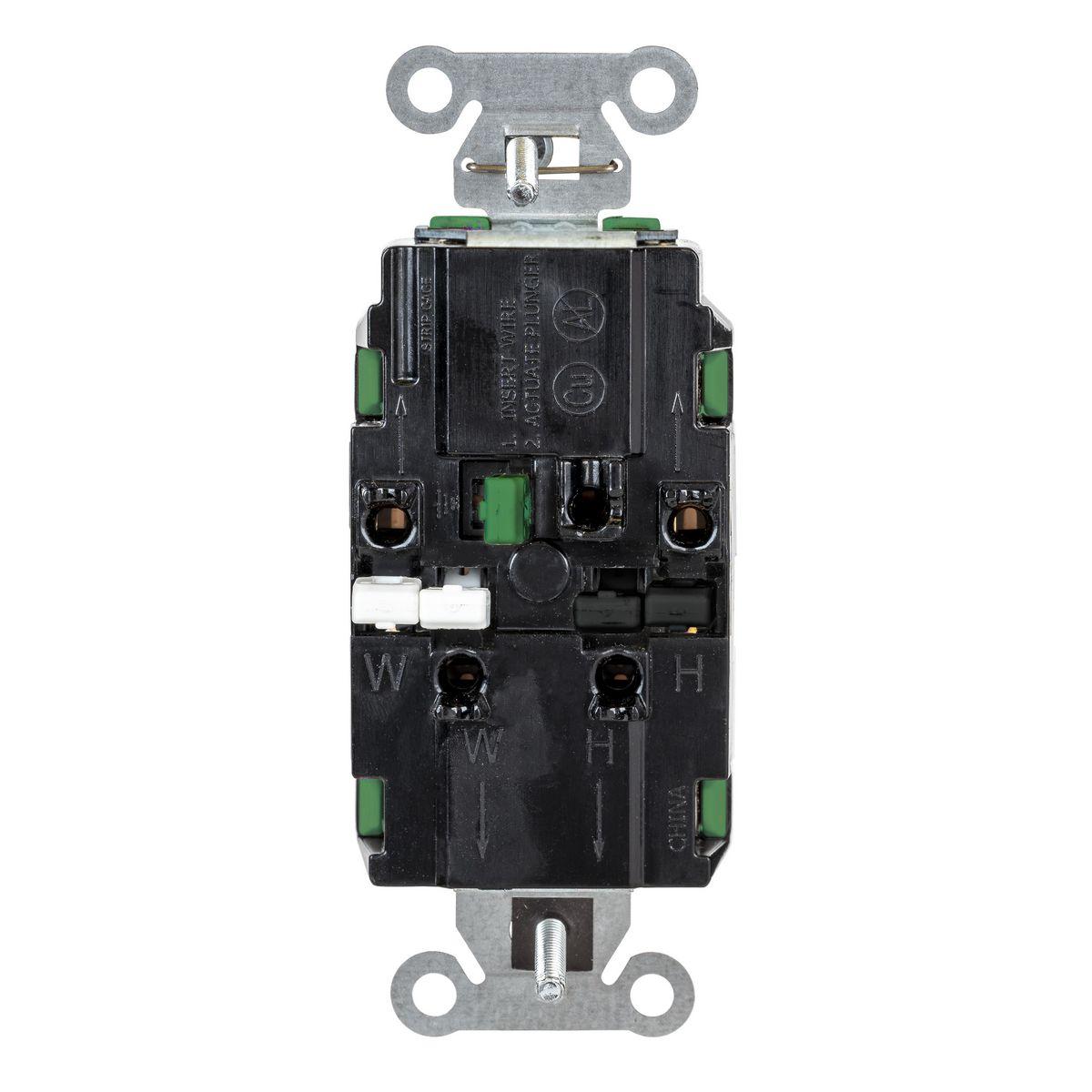 Hubbell Wiring Device-Kellems 5352STGN Straight Blade Receptacles