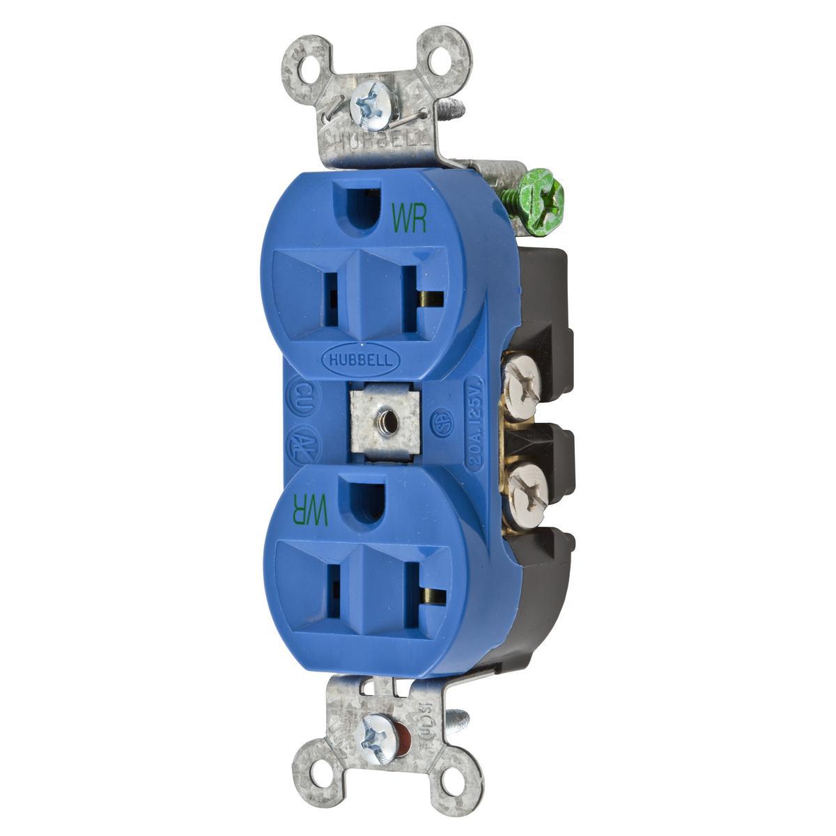 Hubbell Wiring Device-Kellems 5362BLWR Straight Blade Receptacles