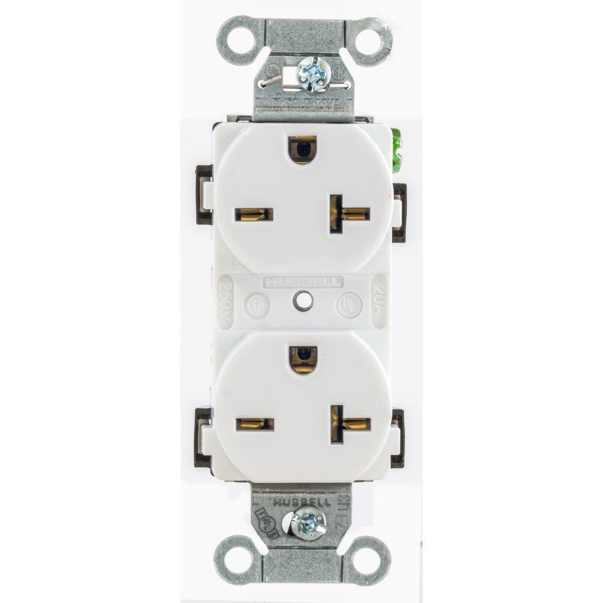 Hubbell Wiring Device-Kellems 5662GY Straight Blade Receptacles