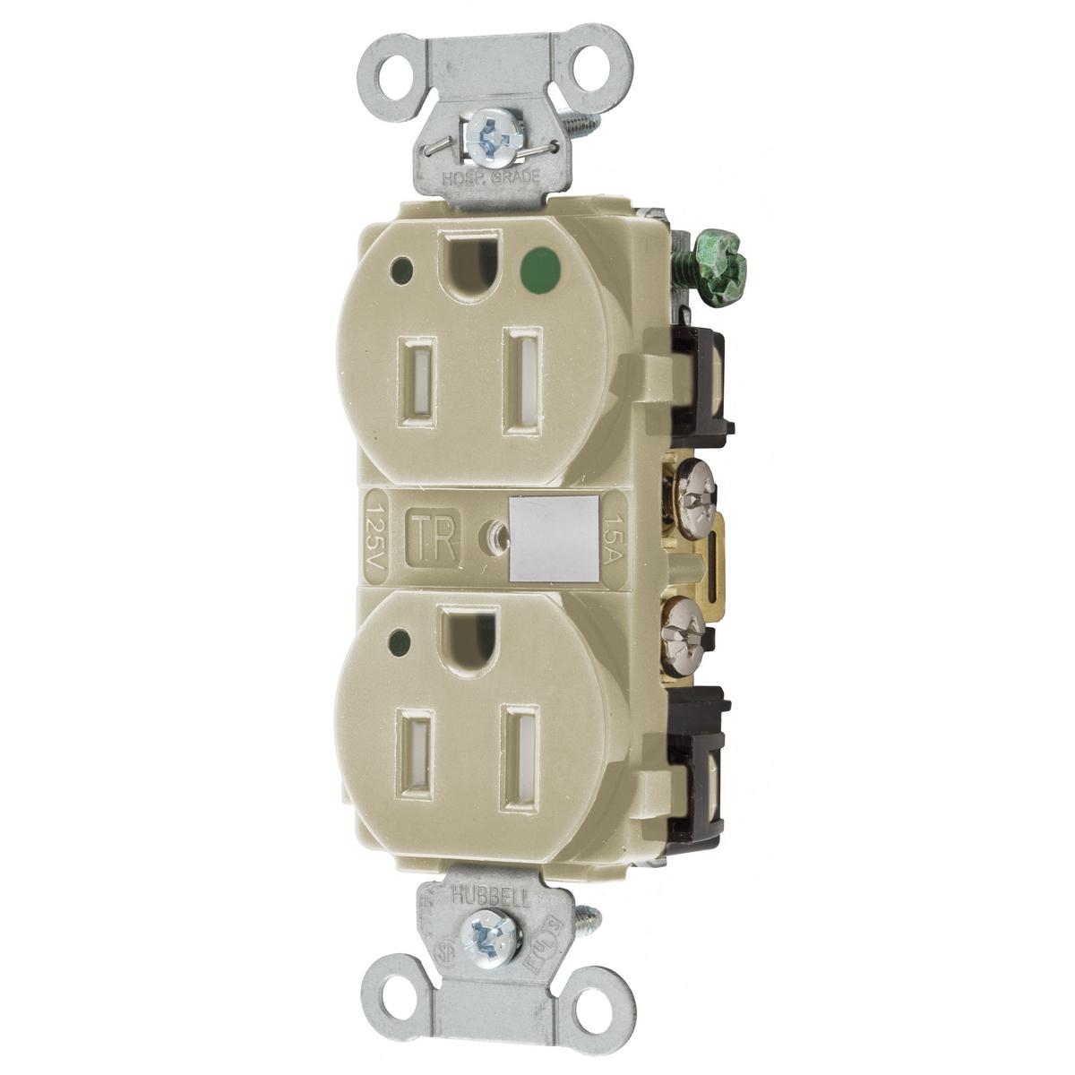 Hubbell Wiring Device-Kellems 8200IVLTRA Straight Blade Receptacles