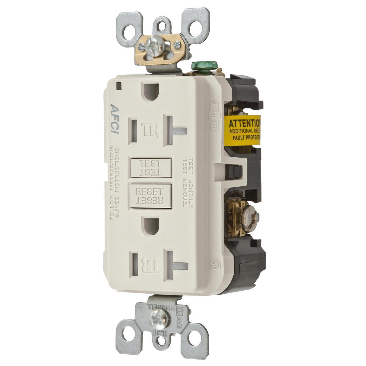 Hubbell Wiring Device-Kellems AFR20TRLA AFCI Receptacles