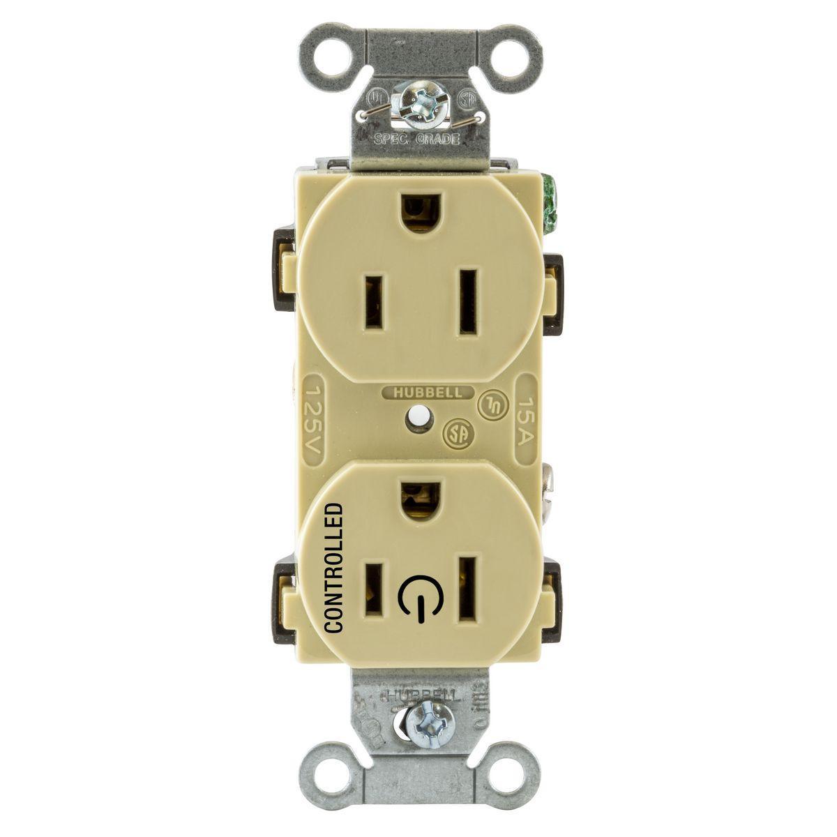 Hubbell Wiring Device-Kellems BR15C1I Straight Blade Receptacles
