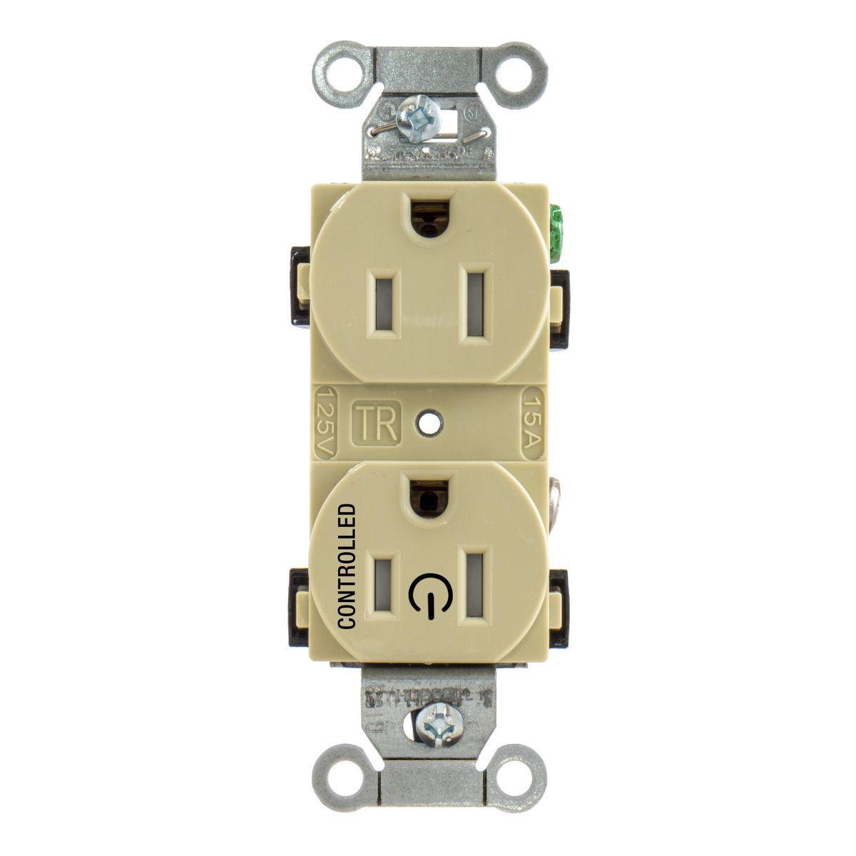 Hubbell Wiring Device-Kellems BR15C1ITR Straight Blade Receptacles