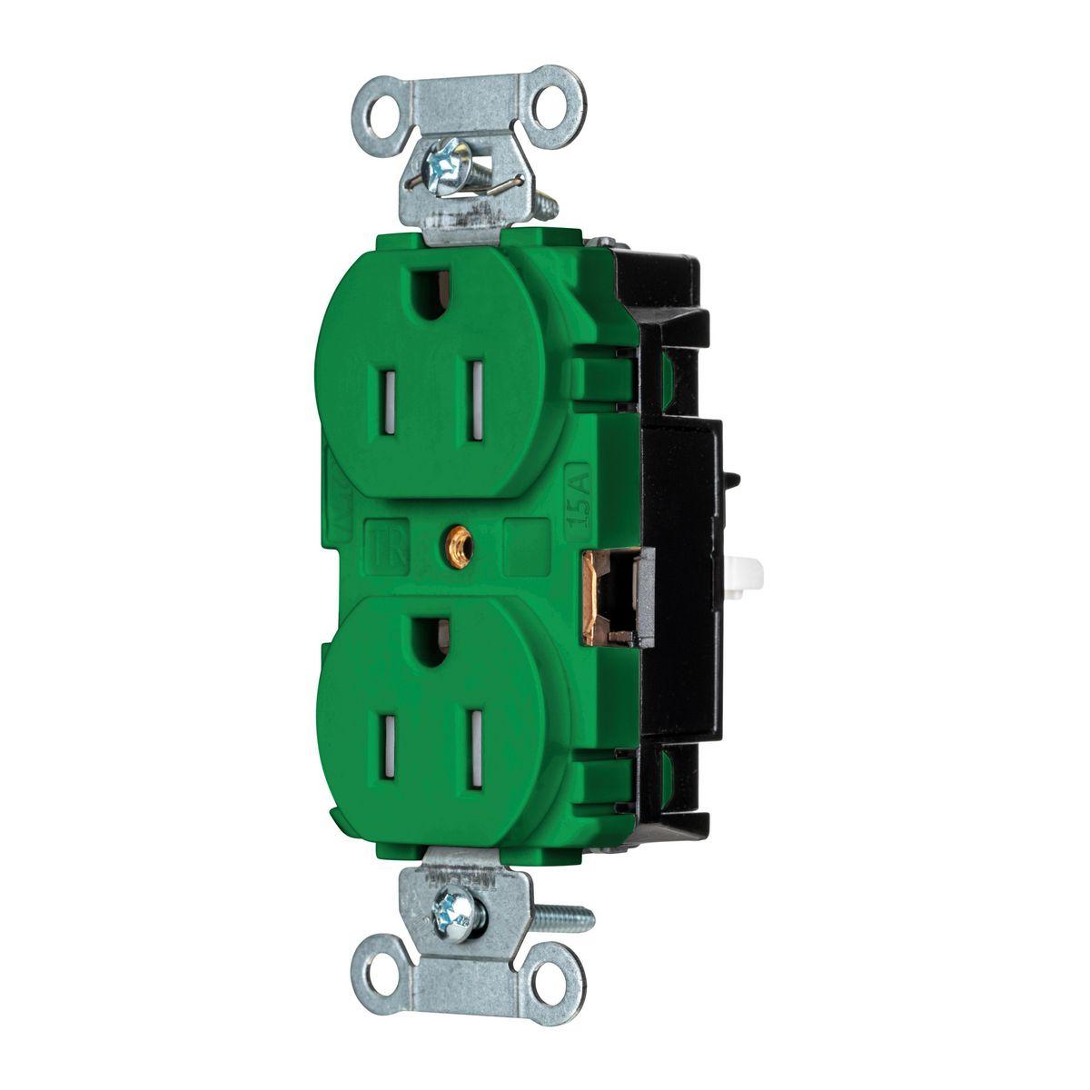 Hubbell Wiring Device-Kellems BR15STGNTR Straight Blade Receptacles