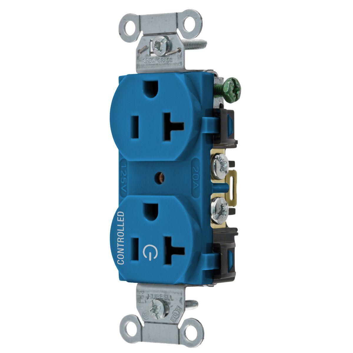 Hubbell Wiring Device-Kellems BR20C1BL Straight Blade Receptacles