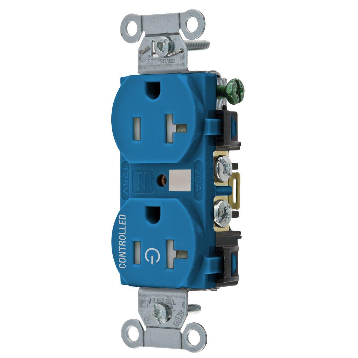 Hubbell Wiring Device-Kellems BR20C1BLTR Straight Blade Receptacles
