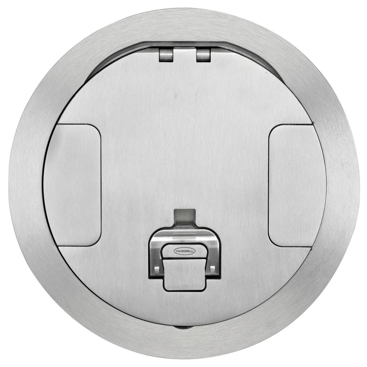 Hubbell Wiring Device-Kellems CFBS1R8CVRALU CFB2G Standard Floor Box Cover, 8 in Dia, 7-1/2 in L x 7-1/2 in W x 1.3 in D