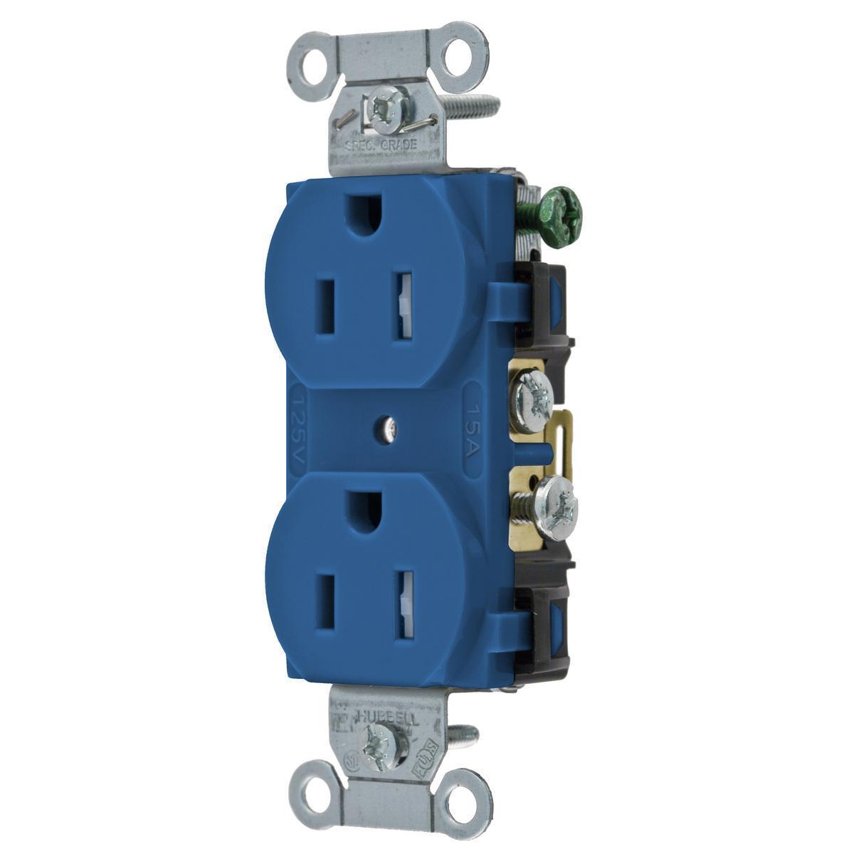 Hubbell Wiring Device-Kellems CR15BLTR Straight Blade Receptacles