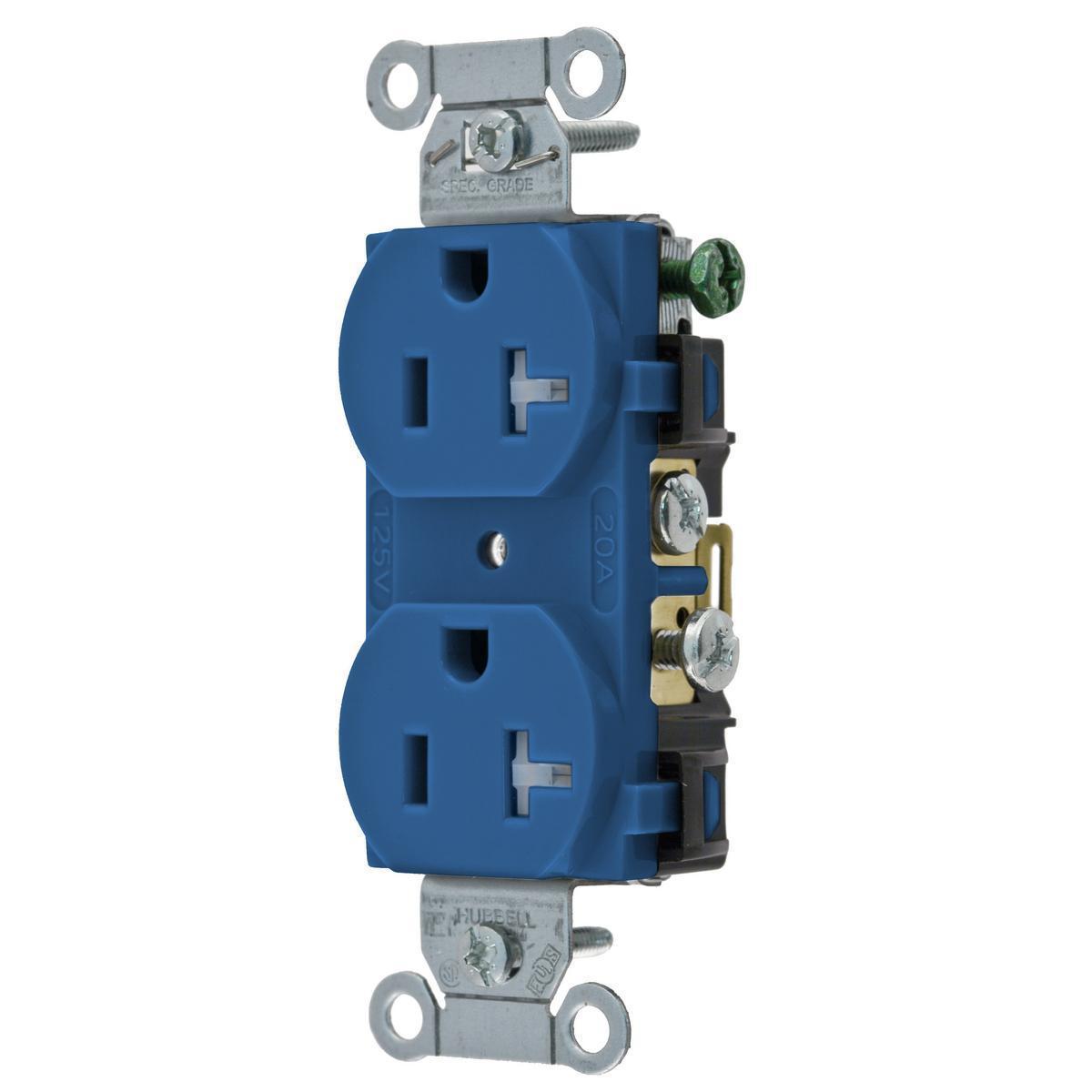 Hubbell Wiring Device-Kellems CR20BLTR Straight Blade Receptacles