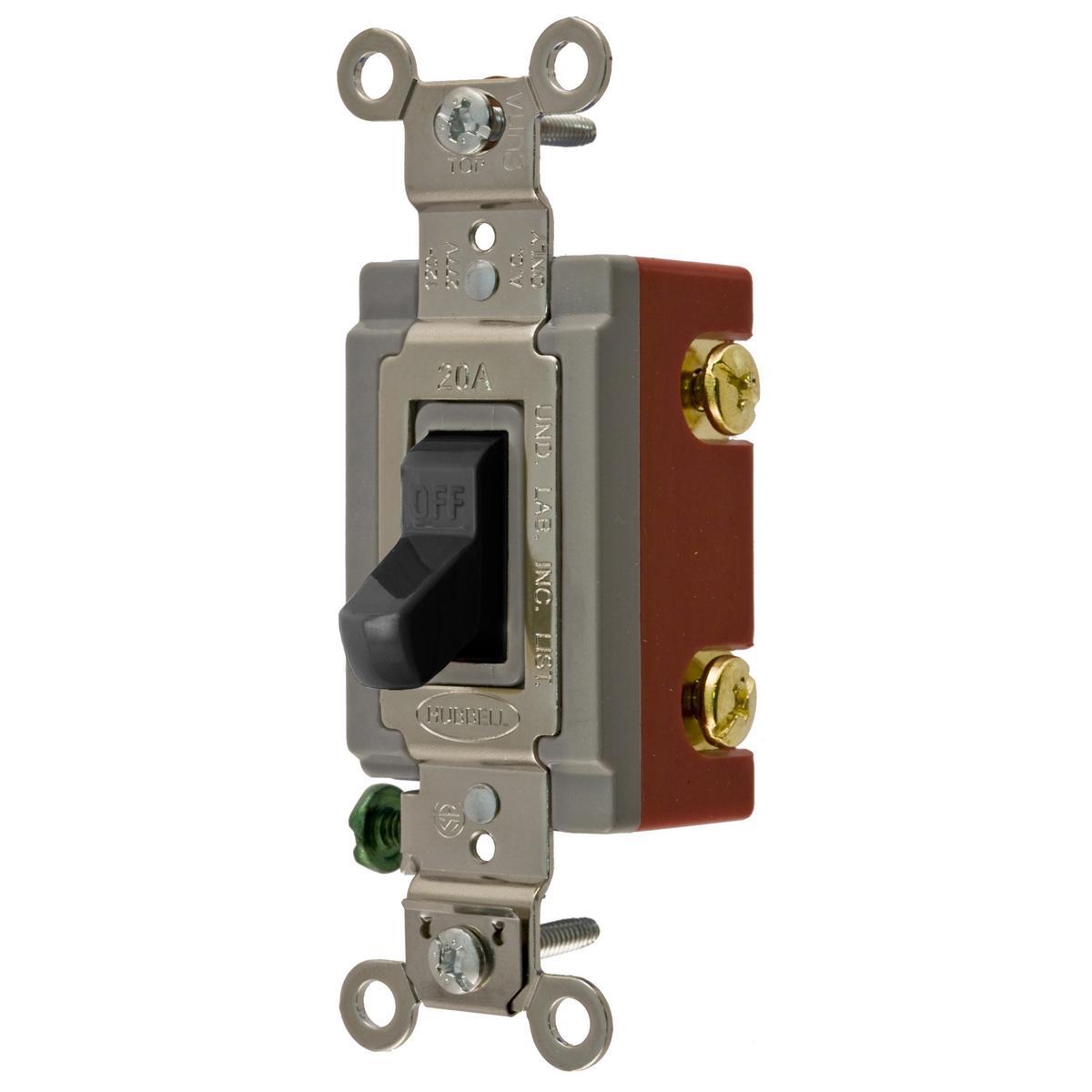 Hubbell Wiring Device-Kellems CS1221BKU Toggle Switches