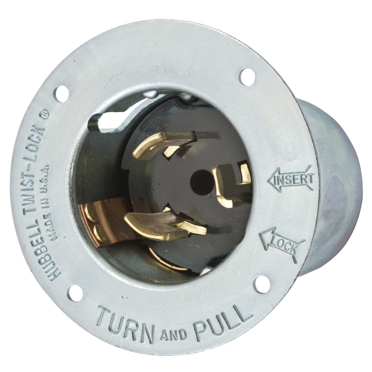 Hubbell Wiring Device-Kellems CS6377 Locking Flanged Inlets & Outlets