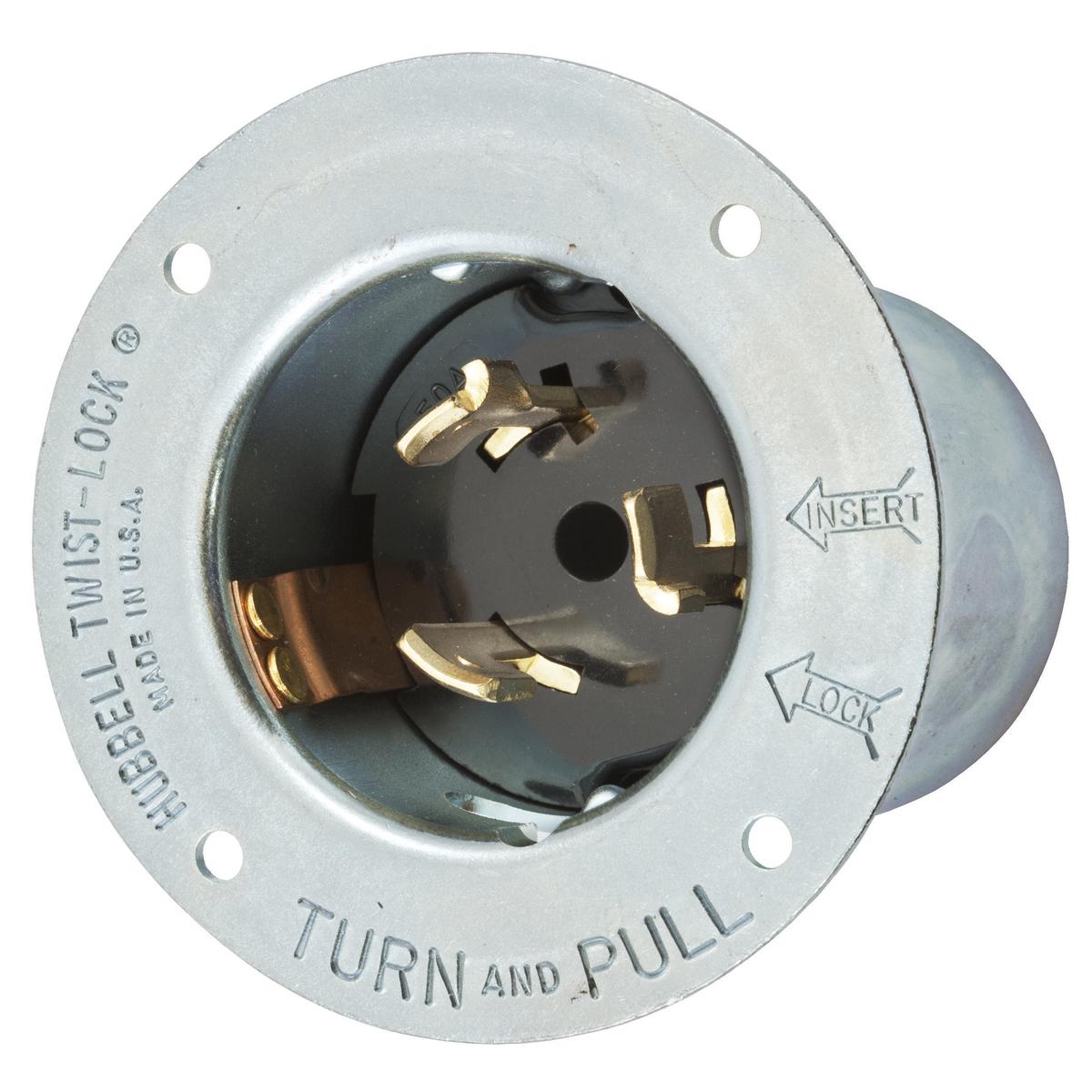 Hubbell Wiring Device-Kellems CS8175 Locking Flanged Inlets & Outlets