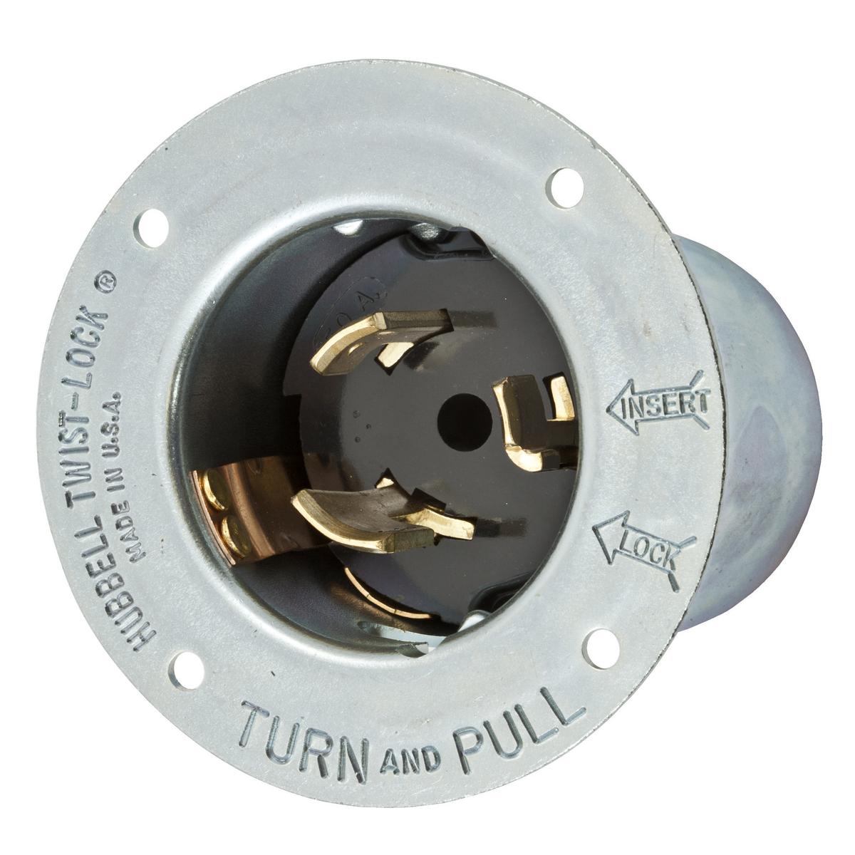 Hubbell Wiring Device-Kellems CS8275 Locking Flanged Inlets & Outlets