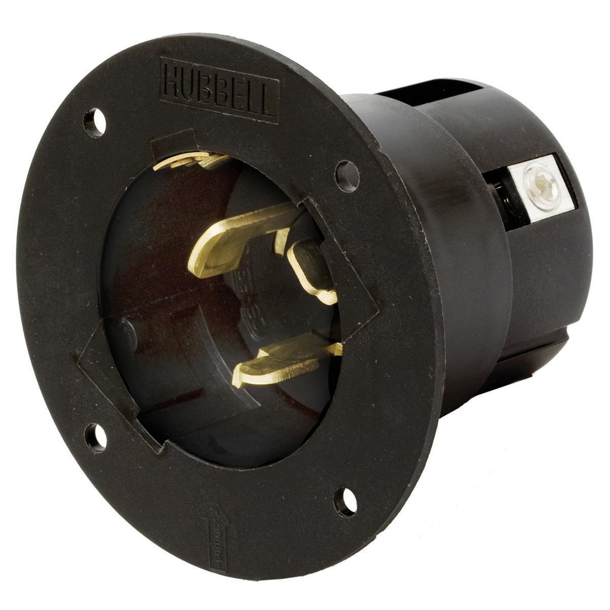 Hubbell Wiring Device-Kellems CS8375L Locking Flanged Inlets & Outlets
