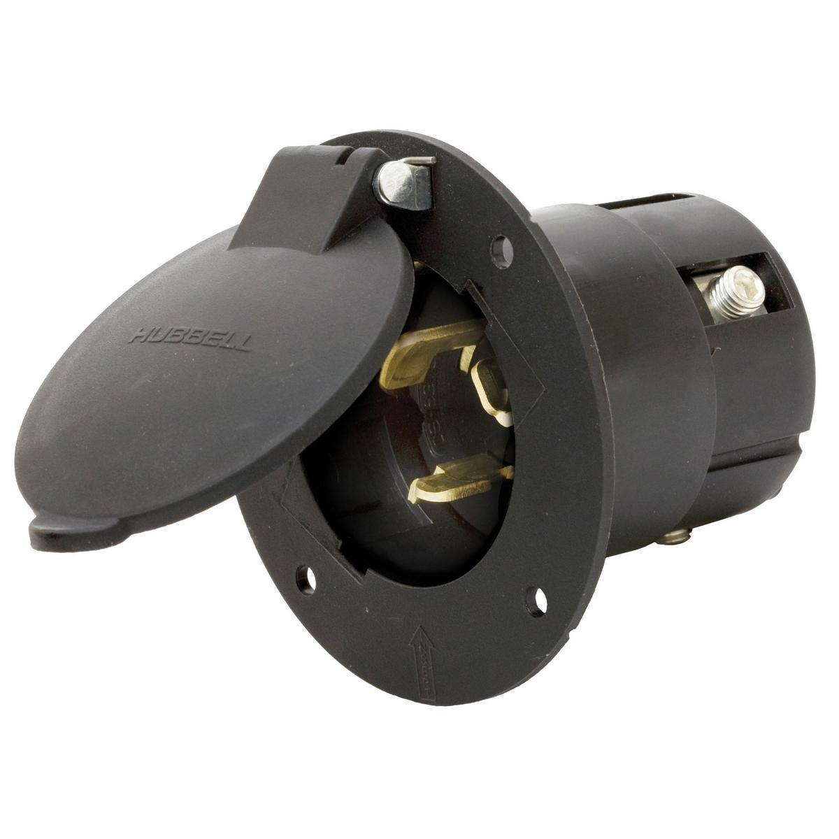 Hubbell Wiring Device-Kellems CS8375LC Locking Flanged Inlets & Outlets