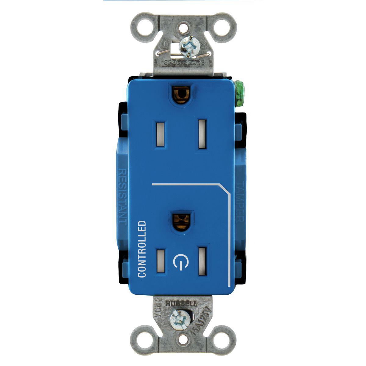 Hubbell Wiring Device-Kellems DR15C1BLTR Straight Blade Receptacles